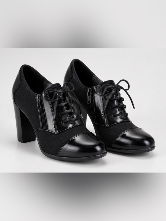Impo Shoes - 🌟 Impo Stretch Memory Foam Black Heeled Oxford Booties – Women’s Size 6M 🌟